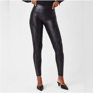 SPANX Black Moto Leggings